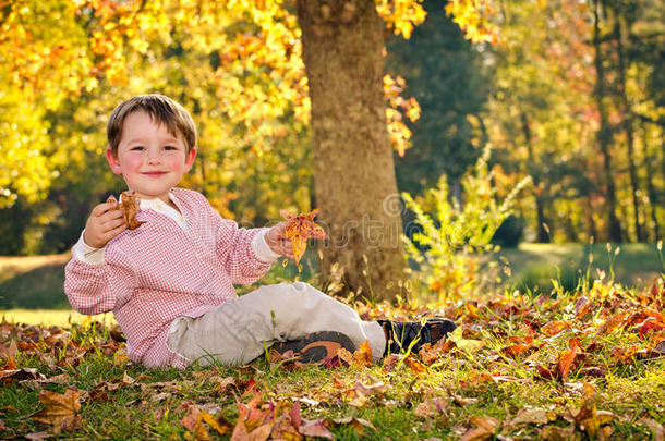 秋季或秋季儿童画像