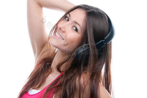 dj女士听音乐声音耳机