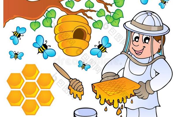 农业的农业养蜂人养蜂艺术
