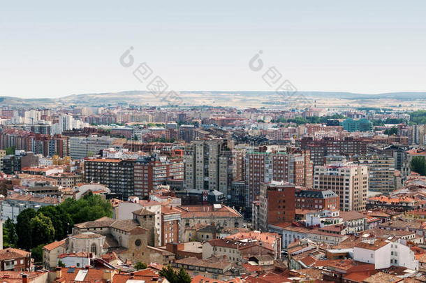 西班牙城市布尔戈斯的鸟瞰图