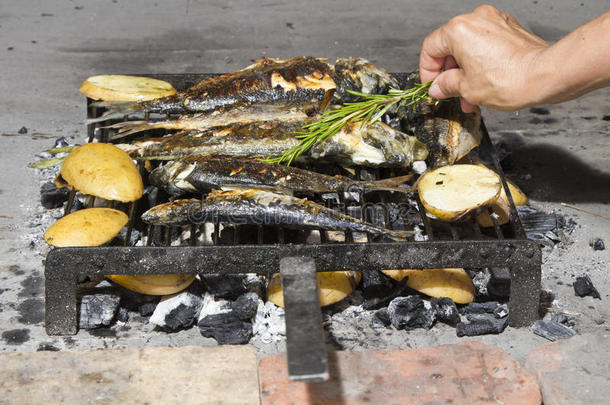 烧烤用地中海鲜鱼