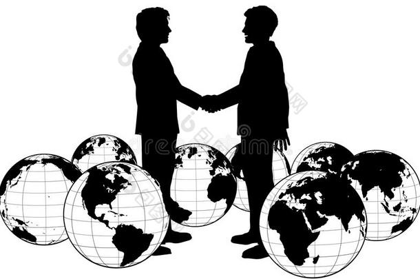商务人士协议全球握手