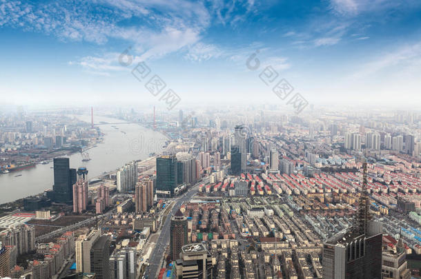 俯瞰上海大都市