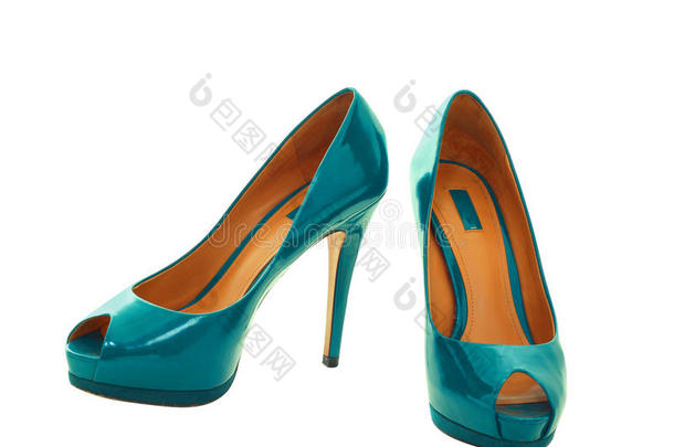 蓝绿色女鞋