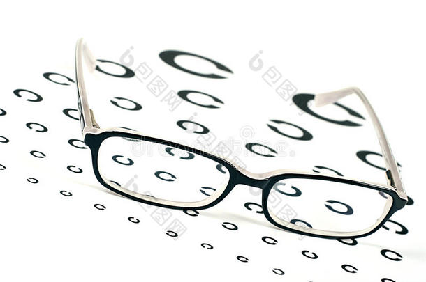 视力测试表上的眼镜