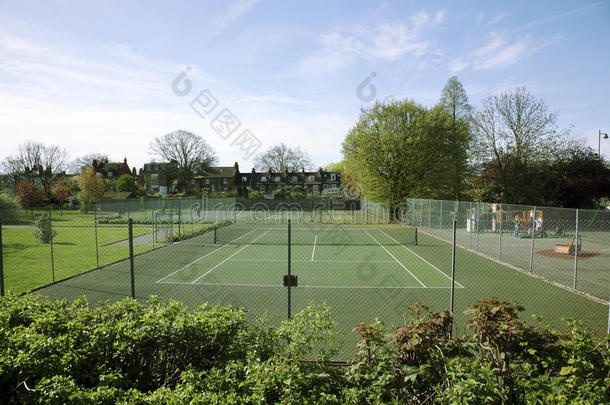 当地社区网球场景观