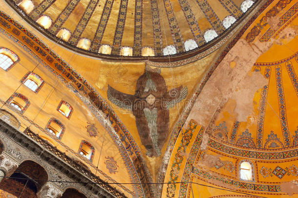 土耳其伊斯坦布尔圣索菲亚城的六翼天使
