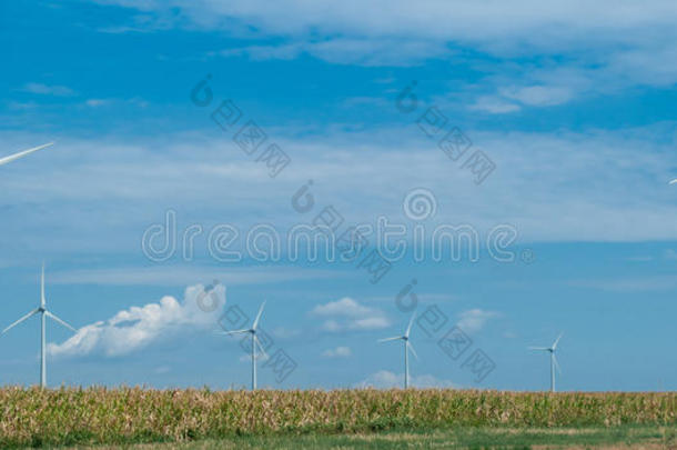 生产清洁能源的风力涡轮机