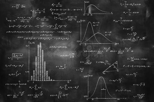 黑板上的数学物理公式