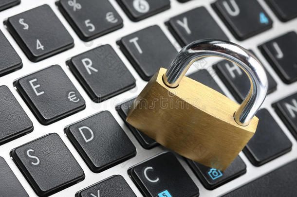 网络安全挂锁键盘