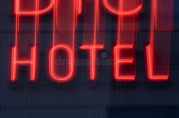 酒店霓虹灯标志