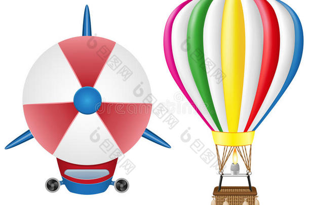 飞艇齐柏林飞艇和热气球