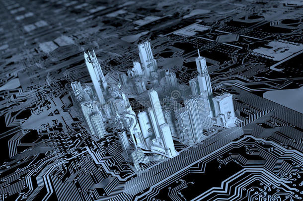 三维城市计算机芯片