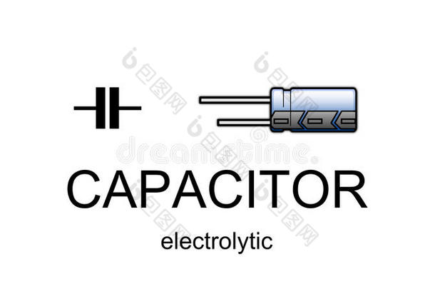 电解电容器图标和符号
