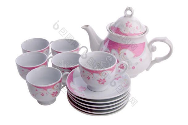 茶壶、瓷茶壶、茶杯