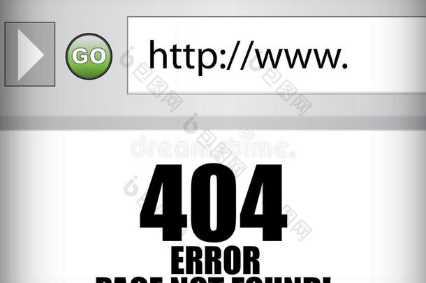 404错误页未找到浏览器图示