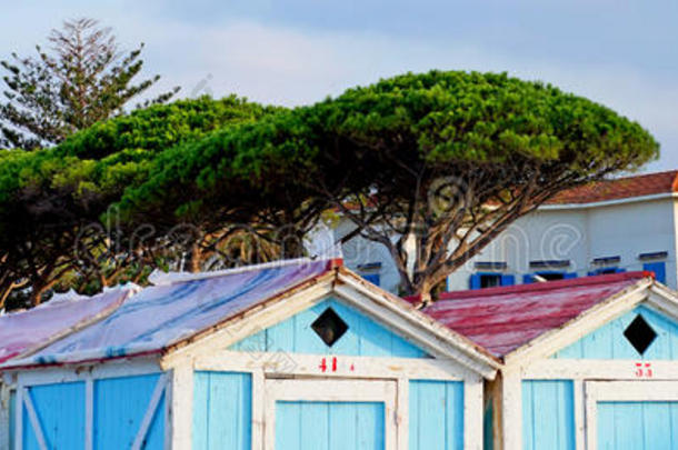 西西里巴勒莫蒙德罗海滩的木屋