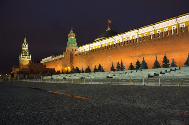 俄罗斯莫斯科克里姆林宫围墙红场