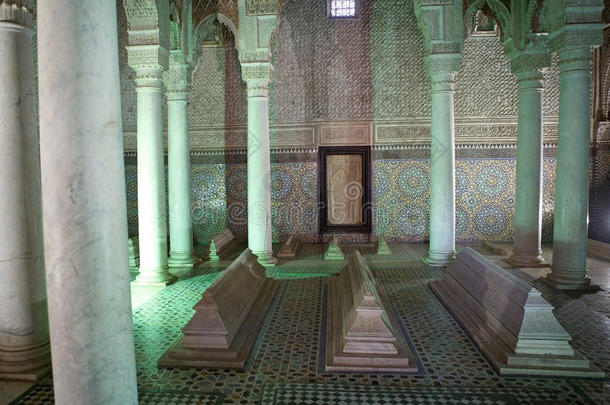 摩洛哥马拉喀什的萨迪亚陵墓
