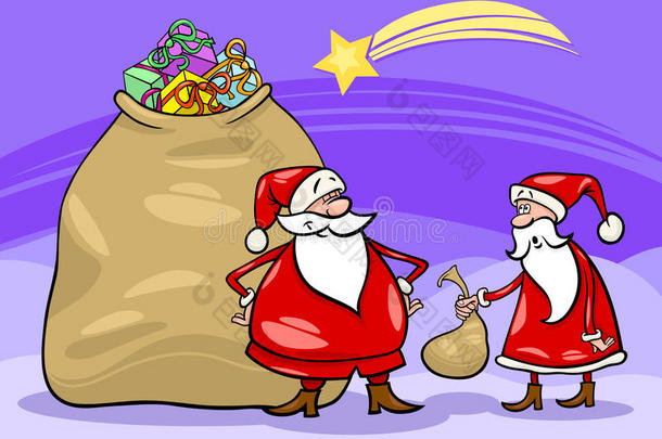 圣诞老人卡通圣诞插画