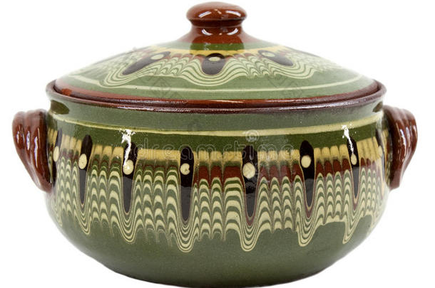 传统青釉陶罐