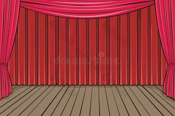 舞台和红幕