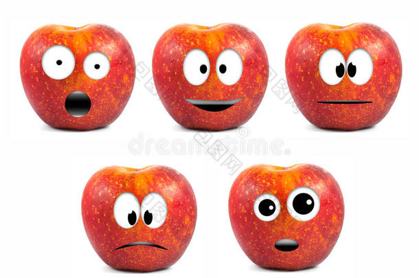有趣的<strong>水果</strong>角色<strong>红<strong>苹果</strong>