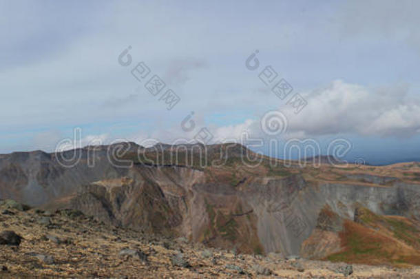 长白山白头山火山。中国。