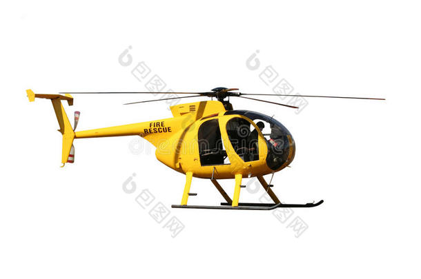 黄色消防/救援直升机