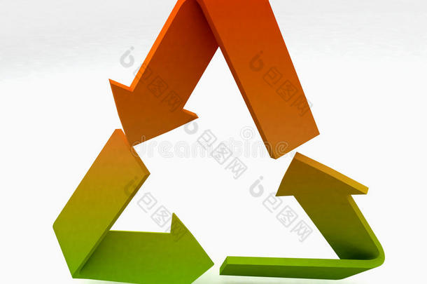 彩色回收符号表示回收