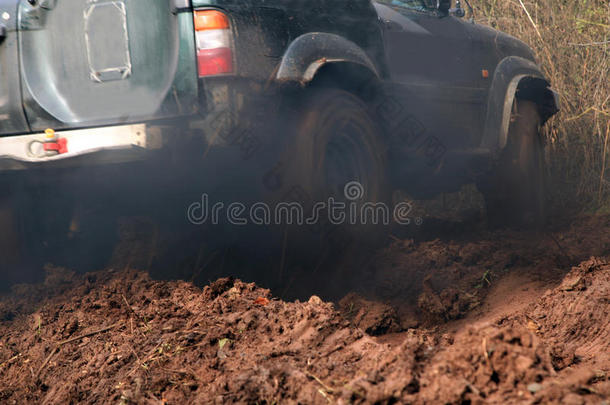 越野4x4生活方式和爱好。模糊运动。