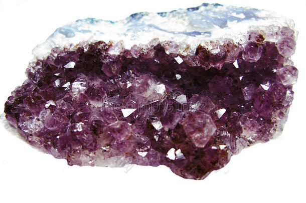 紫水晶石英地质晶体