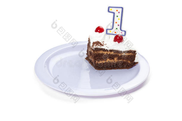 <strong>一支</strong>蜡烛的生日蛋糕