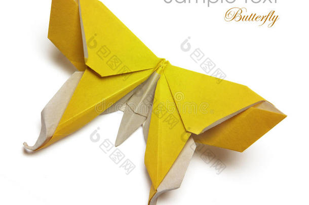 黄色折纸蝴蝶