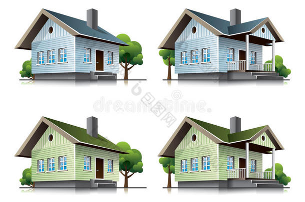 家庭住宅卡通图标