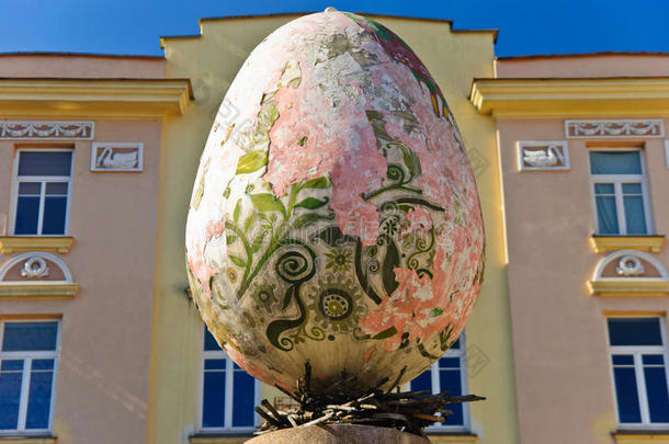 立陶宛维尔纽斯的复活节彩蛋雕塑