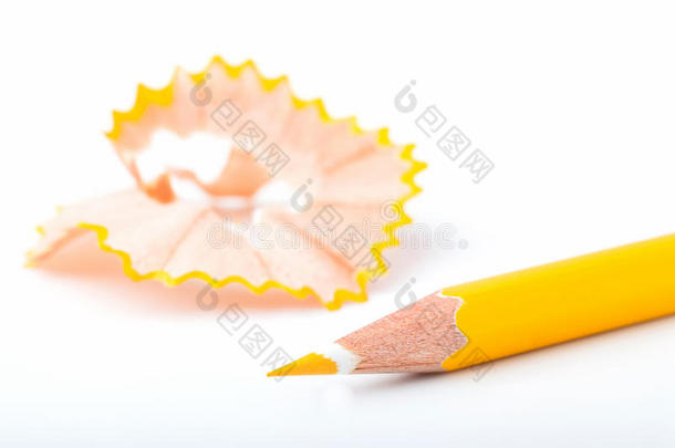 黄色铅笔尖