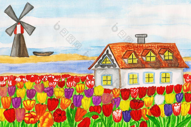 郁金香之家（荷兰之家），绘画