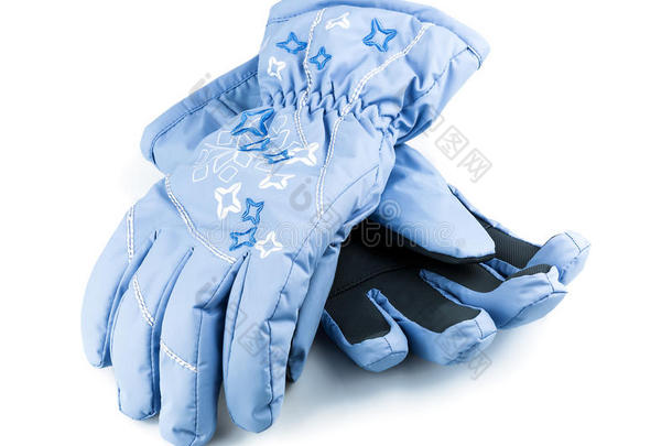 冬蓝色手套