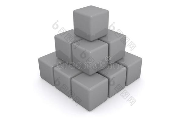 灰色立方体