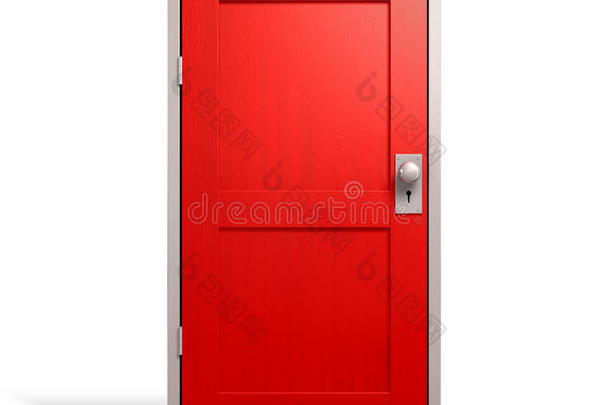 红色门和门框