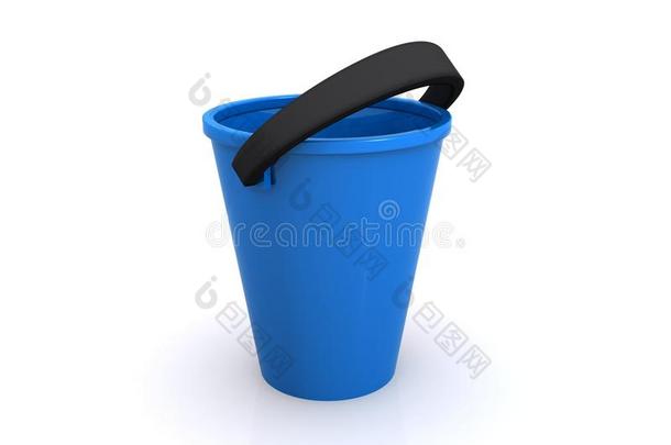 蓝色塑料桶