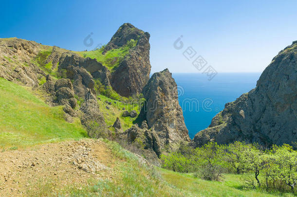 克里米亚全景-卡拉达格<strong>火山山脉</strong>