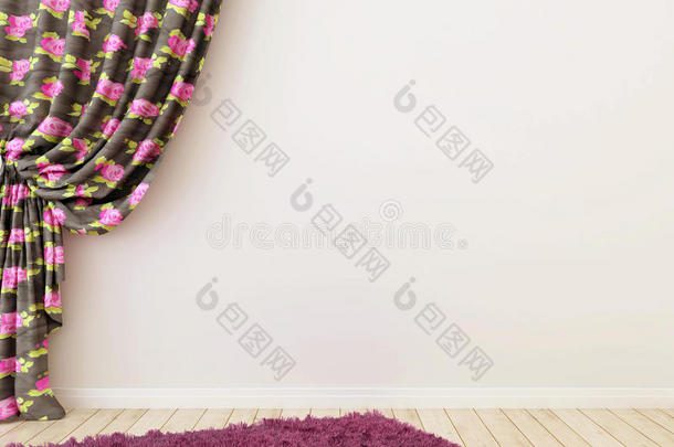 <strong>粉色地毯</strong>窗帘