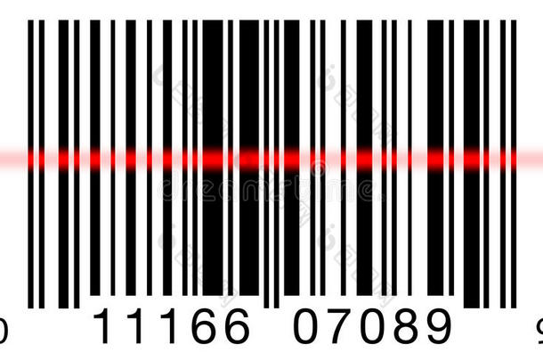 条形码<strong>扫描</strong>在白色