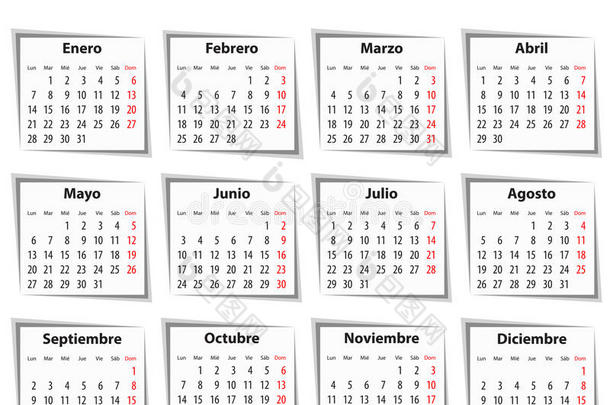 2013年西班牙阴历