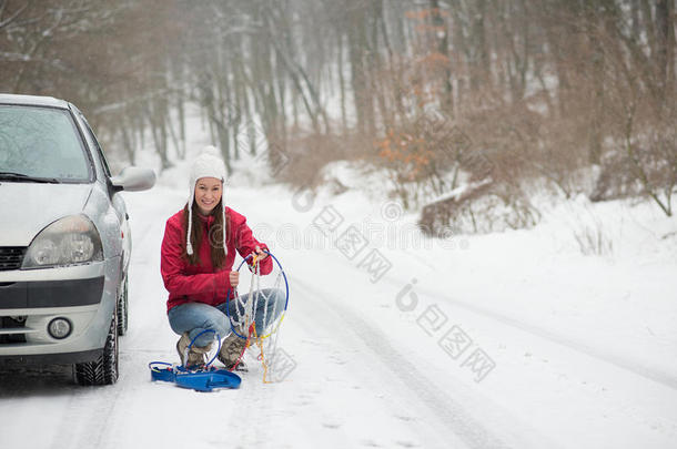 女人用雪链