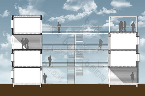 接近公寓建筑学建筑细节