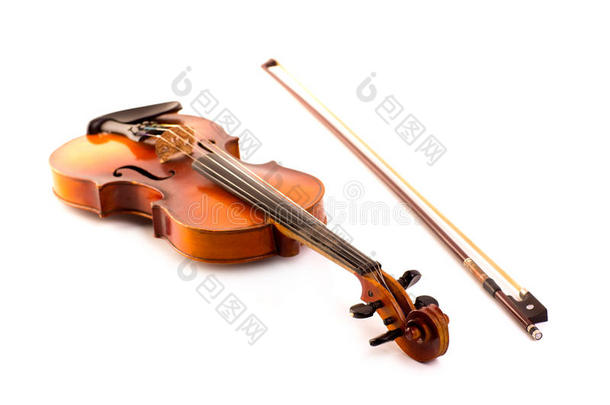 复古小提琴复古白色