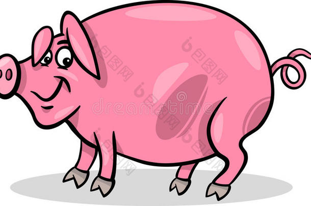 猪场动物卡通插画